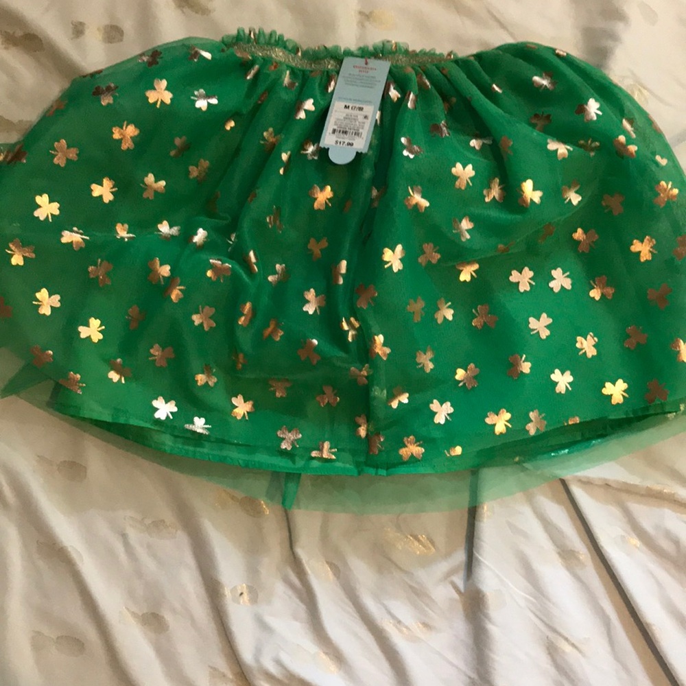 Cat and Jack green St Patrick’s Tutu